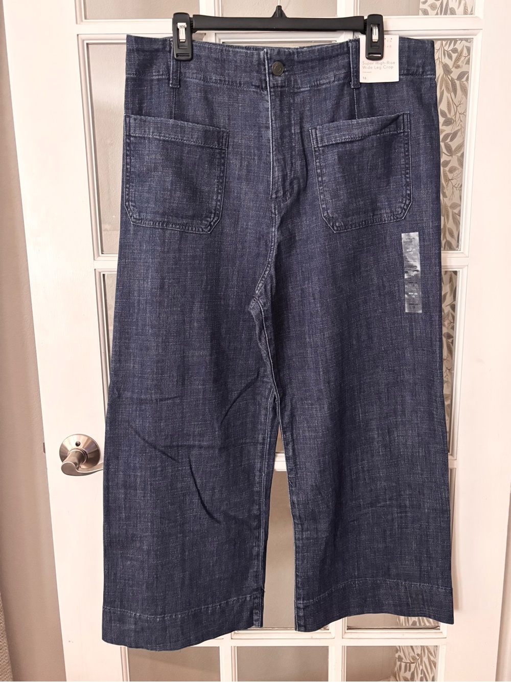 LC LAUREN CONRAD Super High-Rise Wide Leg Crop Jeans Sz 16 NWT